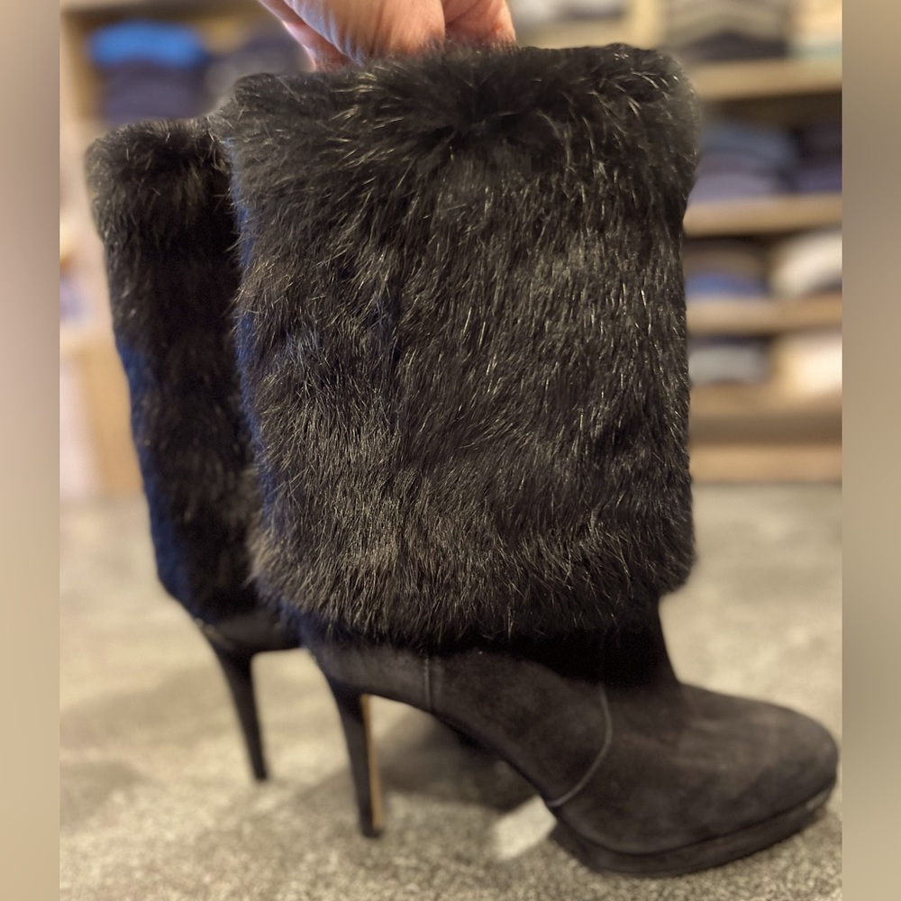MICHAEL Michael Kors Black Heeled Boots Size 7.5